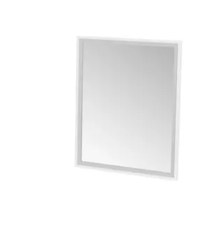 Espejo cuadrado con marco blanco