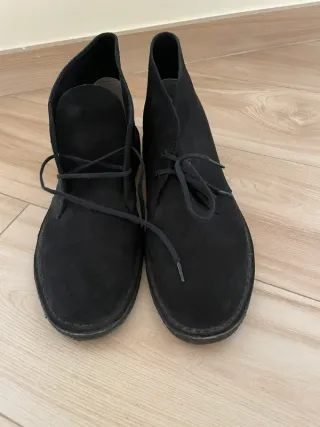 Scarpe Clarks uomo nere scamosciate