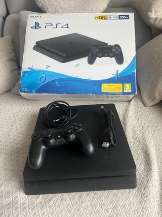 PS4 Slim 500GB + Disco Hen +Juegos + Caja + Mando.