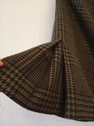 Falda Loewe cuadros marrón y gris