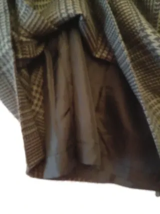 Falda Loewe cuadros marrón y gris