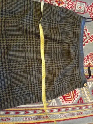 Falda Loewe cuadros marrón y gris