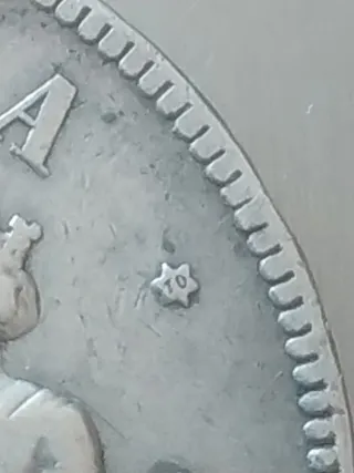 Moneda 5 Pesetas Plata Primera República 1870