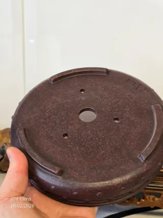 Maceta bonsai cerámica marrón/rojo