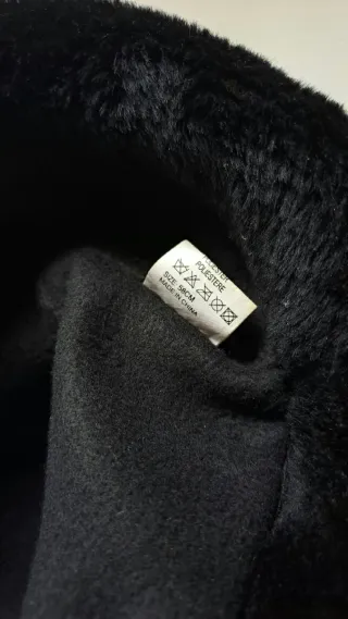 Cappello morbido eco pelliccia nero