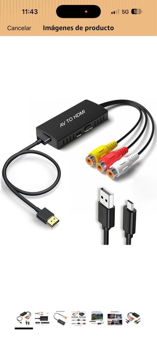 Convertidor AV a HDMI 1080p