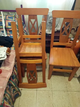 Sillas de madera