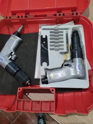 Juego Taladro y Atornillador Neumático