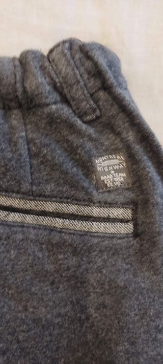 Pantalón niño fieltro gris