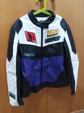 Cazadora efecto piel Racing