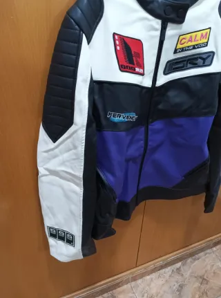 Cazadora efecto piel Racing