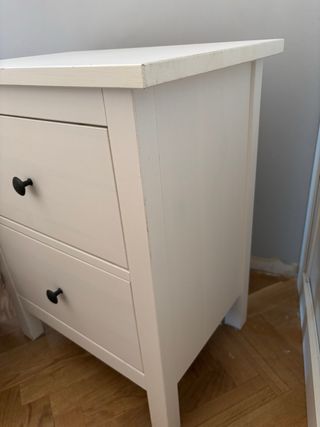 Mesillas de noche blanca madera