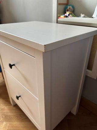 Mesillas de noche blanca madera