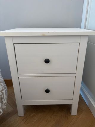 Mesillas de noche blanca madera
