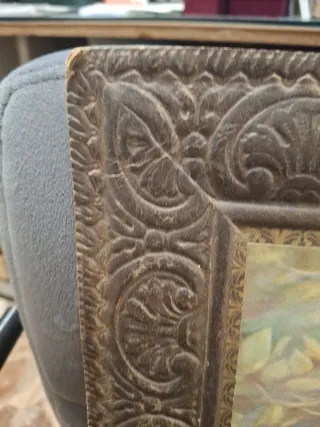 Impresión Vintage Bebé y Perro