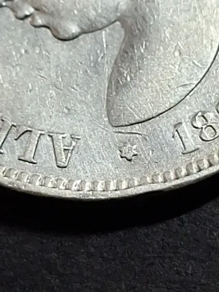 Moneda 5 Pesetas Plata 1888 Alfonso XIII