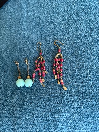 2 paia orecchini pendenti