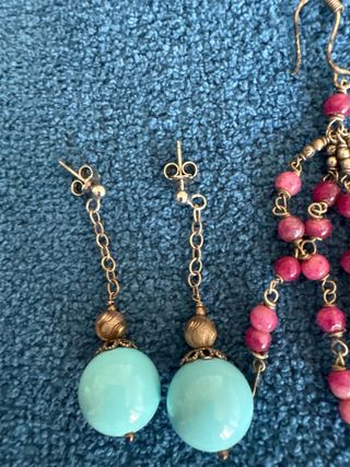 2 paia orecchini pendenti