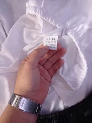 Disfraz blanco y negro talla única