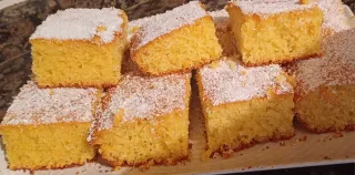 Basbousa casera limón y coco