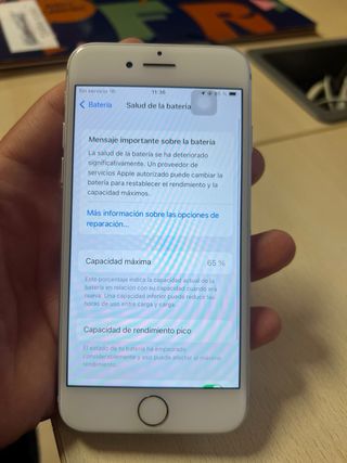 iPhone 7 Plata 128gb 65%