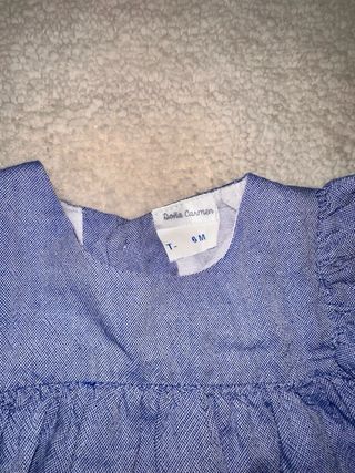 Vestido y braguita floral bebé