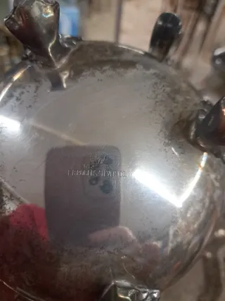 Juego de café de alpaca plateada