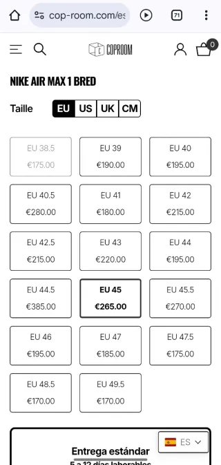 Nike Air Max 1 Bred Originales