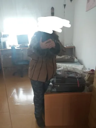 Chaqueta de piel con pelo