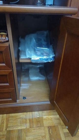 Mueble Salón Madera Maciza Nogal