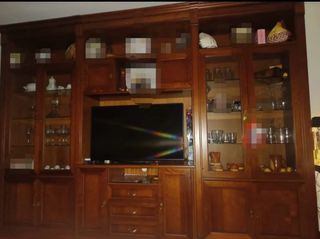 Mueble Salón Madera Maciza Nogal