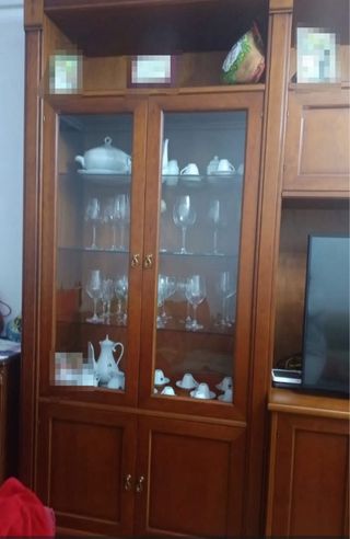 Mueble Salón Madera Maciza Nogal