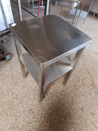 MESA ACERO CON ESTANTE 658746091