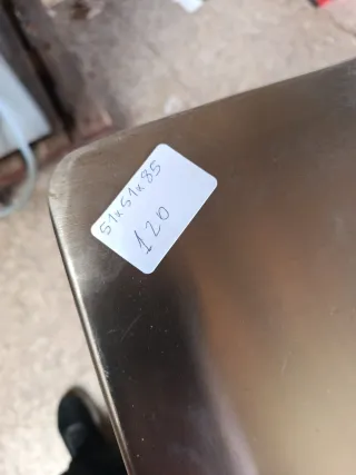 MESA ACERO CON ESTANTE 658746091