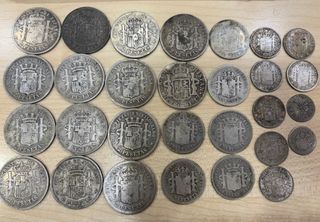 Lote de monedas de plata antiguas