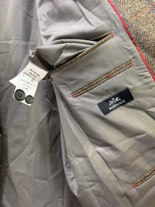 Americana de tweed marrón