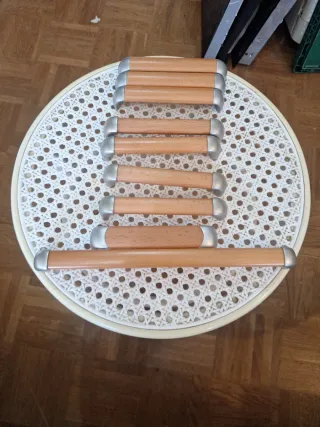 Tiradores madera y metal