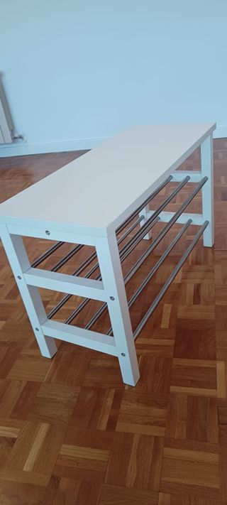 Banco zapatero TJUSIG IKEA Blanco 81x34x50 cm