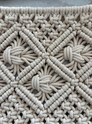 Bolso de macramé beige