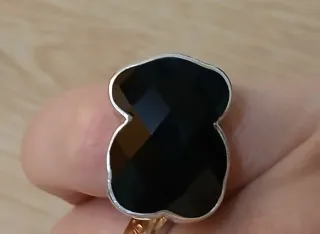 Anillo Tous Oso Negro Plata