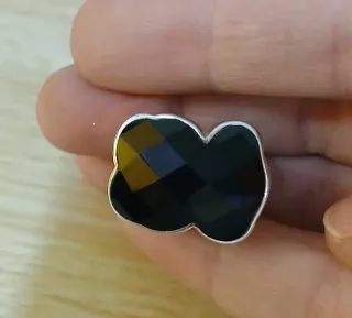 Anillo Tous Oso Negro Plata