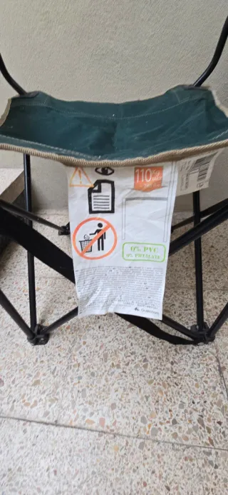 Sillas de Playa Plegables Verdes y Negras