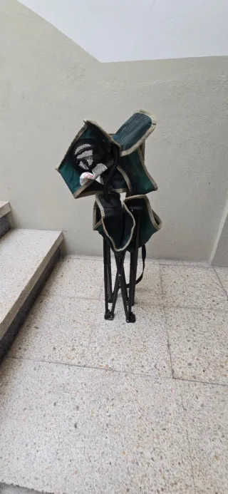 Sillas de Playa Plegables Verdes y Negras