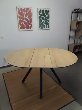 Mesa extensible madera y metal