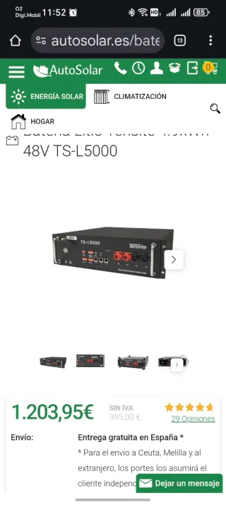 Batería Litio Tensite 48V TS-L5000