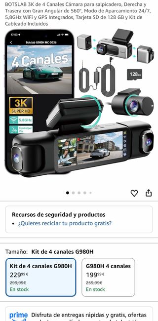 BOTSLAB G980H Cámara 4 Canales 3K