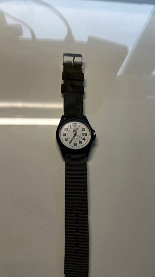 Reloj Soki Blanco Correa Verde Militar