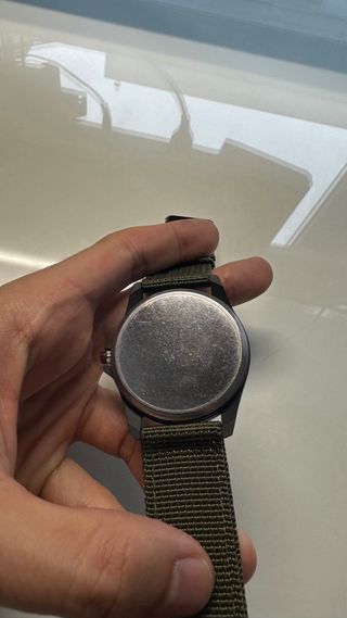 Reloj Soki Blanco Correa Verde Militar