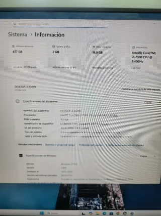 Ordenador i5-7500 512GB SSD