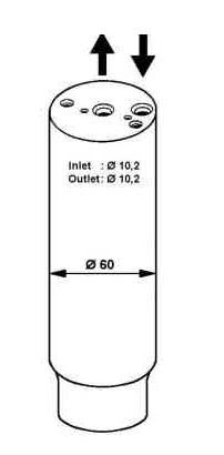 Filtro deshidratante Alfa Romeo 145 / 146 / 147 / 156 / 166 // FIAT Bravo / Brava / Marea / Punto // LANCIA Lybra